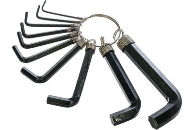 Набір ключів імбусових HEX, 1,5-10 мм, CrV, 10шт., оксидовані, на кільці// SPARTA 112665 фото