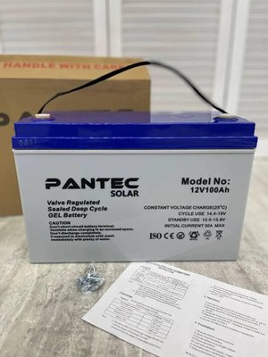 Гелевий Акумулятор PANTEC SOLAR Ge100-12(12v 100Ah) 231222 фото